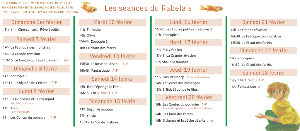 actualité Cinémino horaires